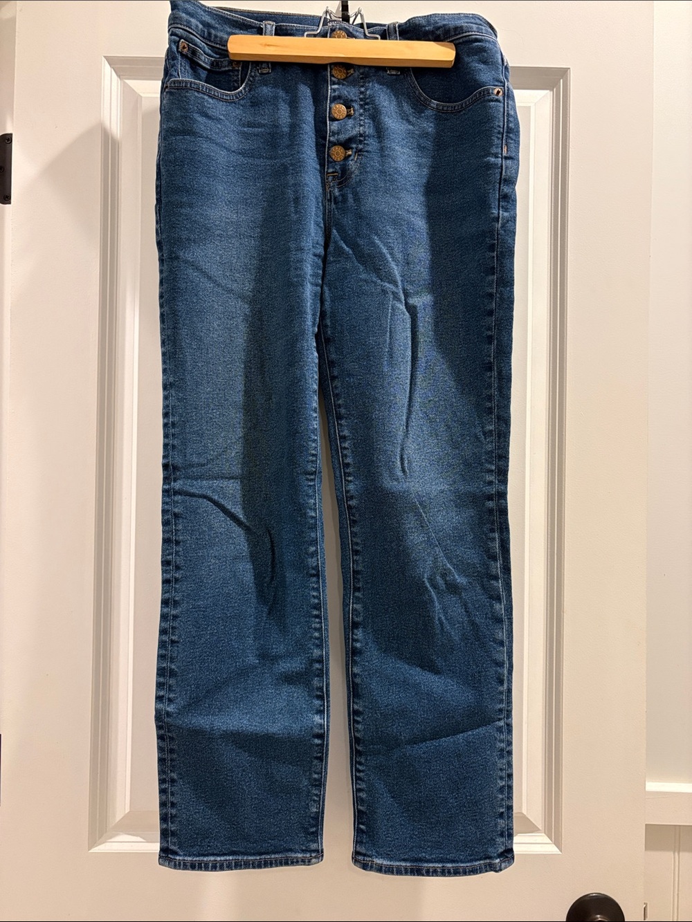 J. Crew Women's Mid-Blue Straight Leg Jeans